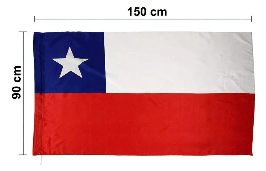 Bandera Chilena 90x150 Cm Fiestas Patrias
