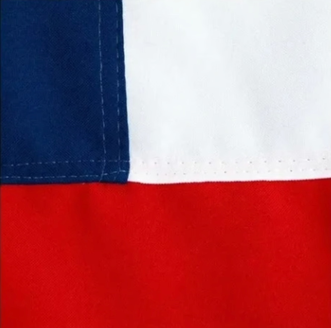 Bandera De Chile 60x90 Estrella Bordada